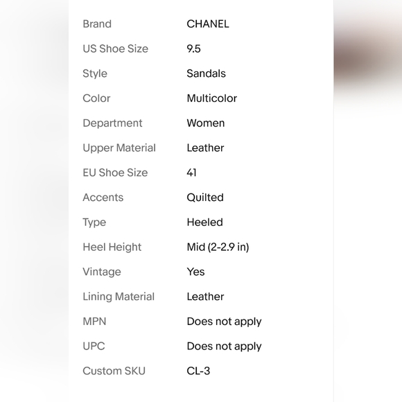 Chanel Women's Size 41 Two Tone D'Orsay Pump with Chain Strap Quilted Heels - Picture 13 of 13